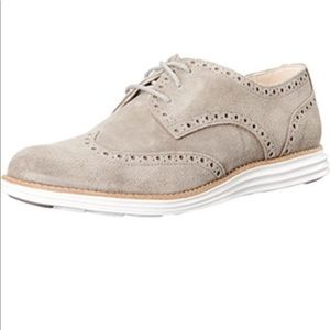 Cole Haan 8.5 Oxford Lunargrand Gray Suede Womens